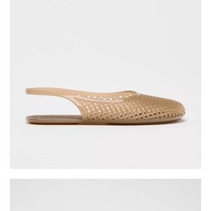 ZARA Beige Elegant Slingback Flats